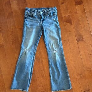 GAP Kids Blue 70’s Flare low rise Distressed Jeans